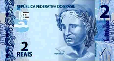 nova cedula R$ 2 reais