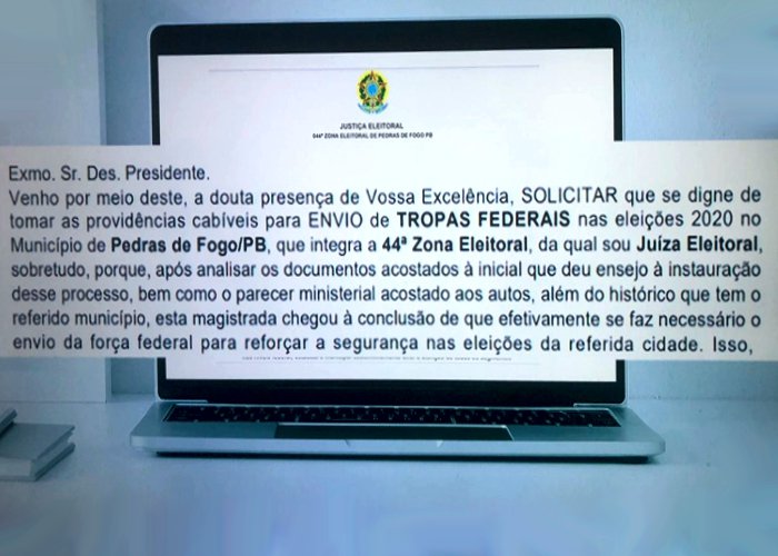 Juíza pede tropas federais para as eleições em Pedras de Fogo