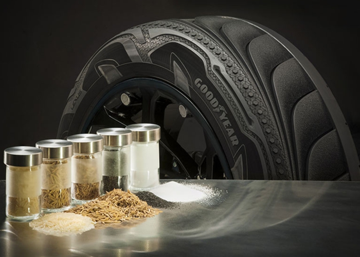 Novo pneu da Goodyear feito com casca de arroz pode rodar até 500 mil km