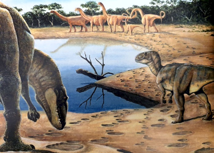 Pesquisa revela que povos originários interagiam com pegadas de Dinossauros