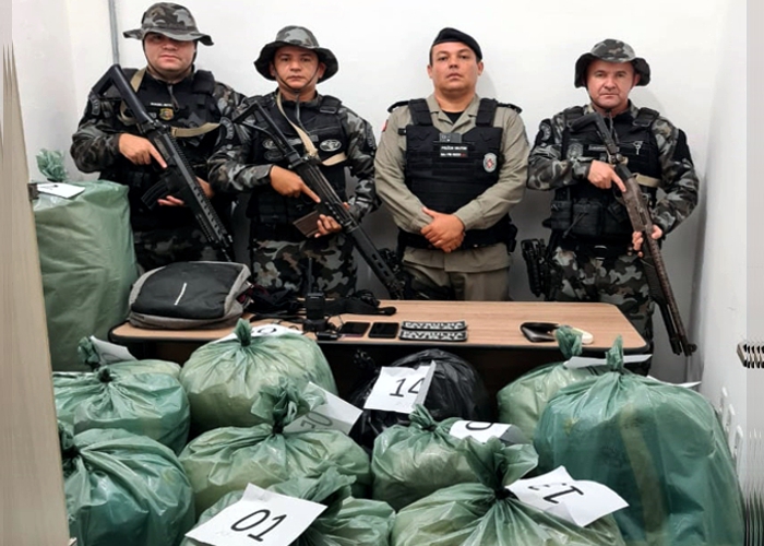 Patrulha rural prende dois com 208 kg de maconha no Sertão da Paraíba